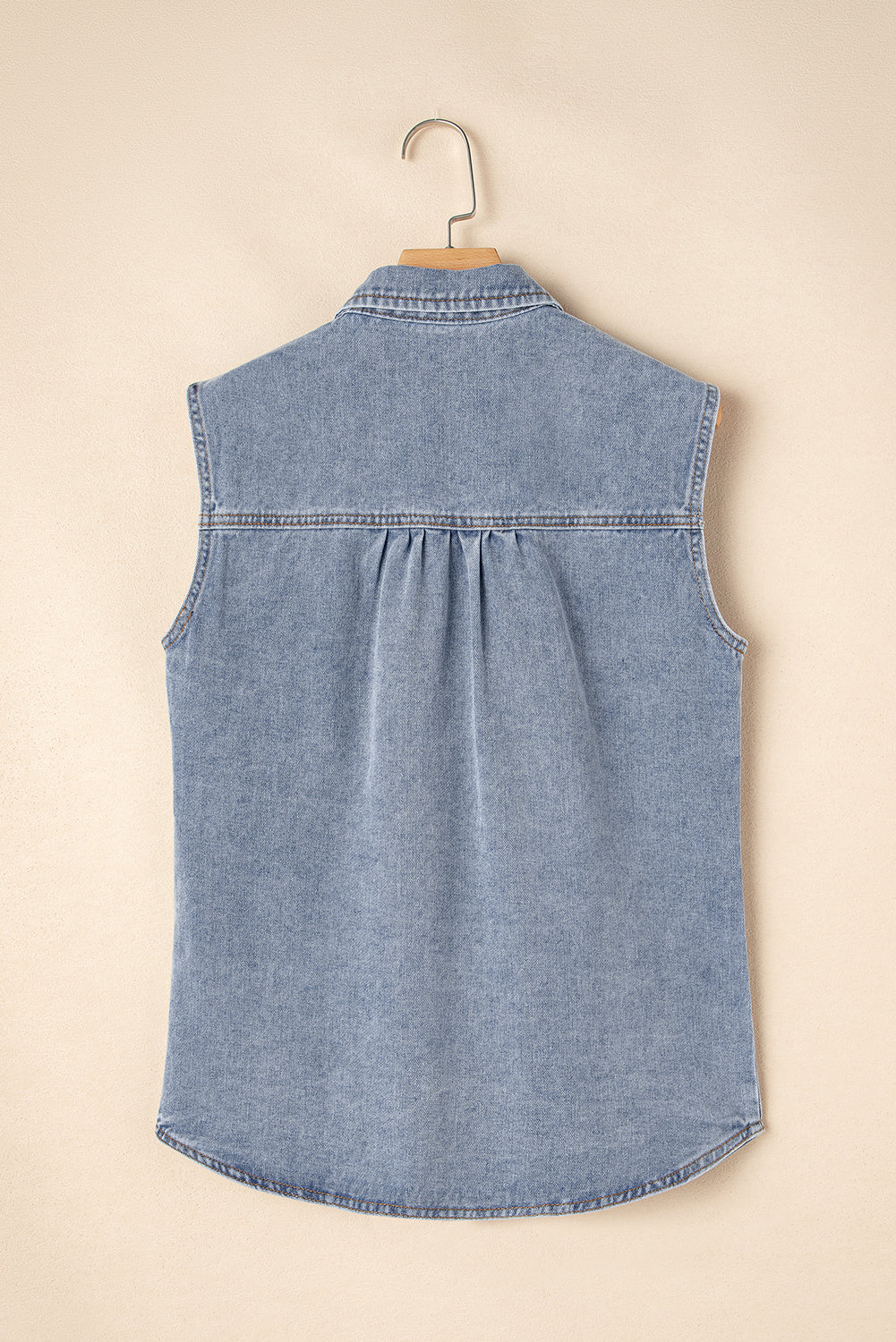 Miller Denim Flap Pocke Vest by Threaded Pear - Image 8