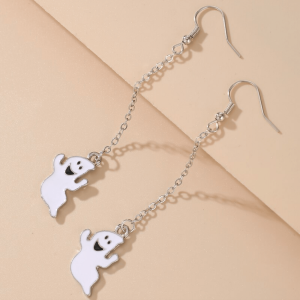 Happy Ghost Chain Drop Earrings