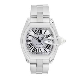 Pre-owned Cartier Men's Roadster 48mm X 43mm Stainless Steel Wristwatch - 2722
