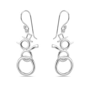 Vera & Co Women Sterling Silver Dancing Snowman Earring