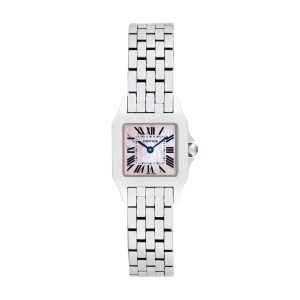 Pre-owned Cartier Women's Santos Demoiselle 20mm Stainless Steel Wristwatch - 2698