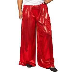 Udear Red Wide-Leg Pants