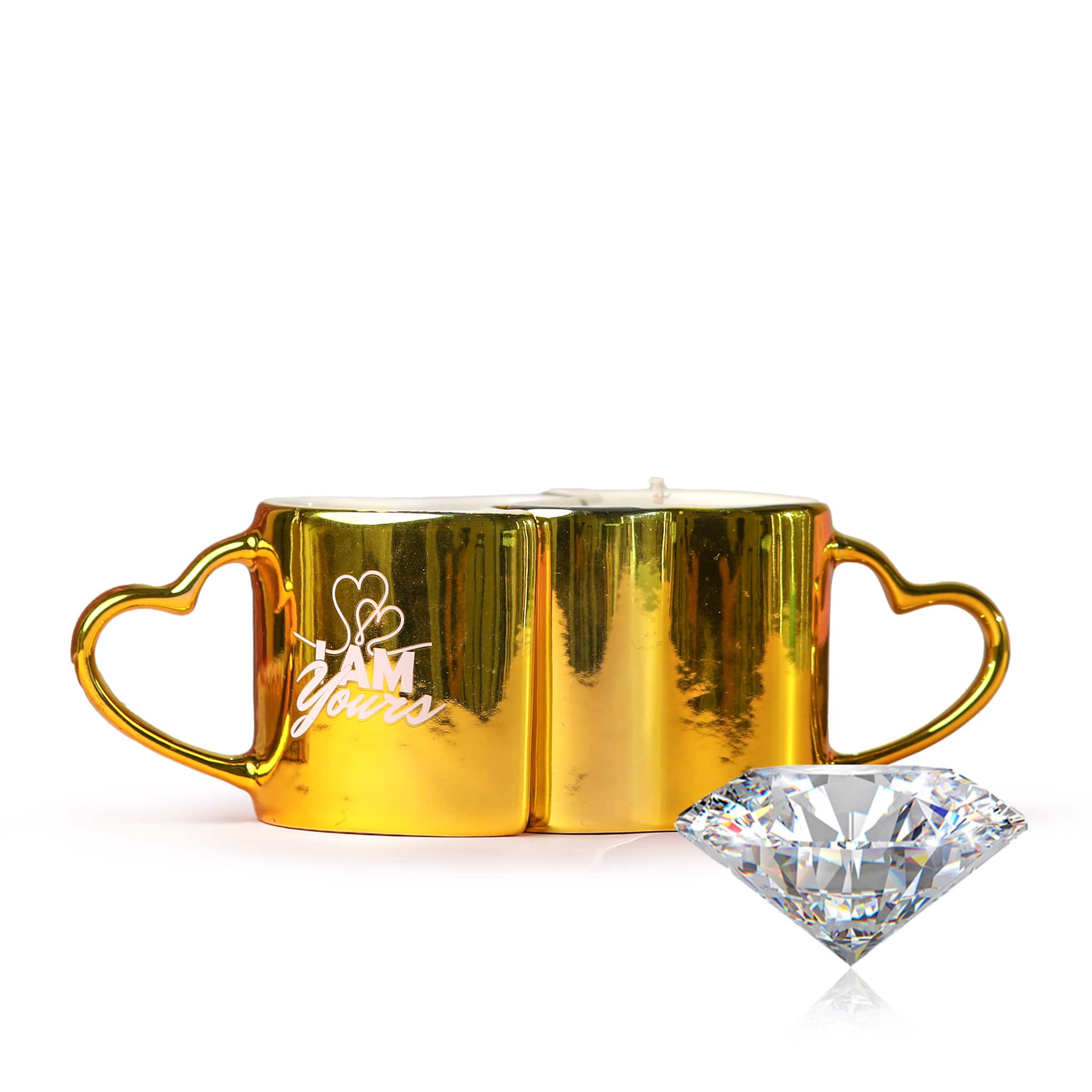 2 Diamond His+Hers Love Reusable Coffee Mugs - Image 6