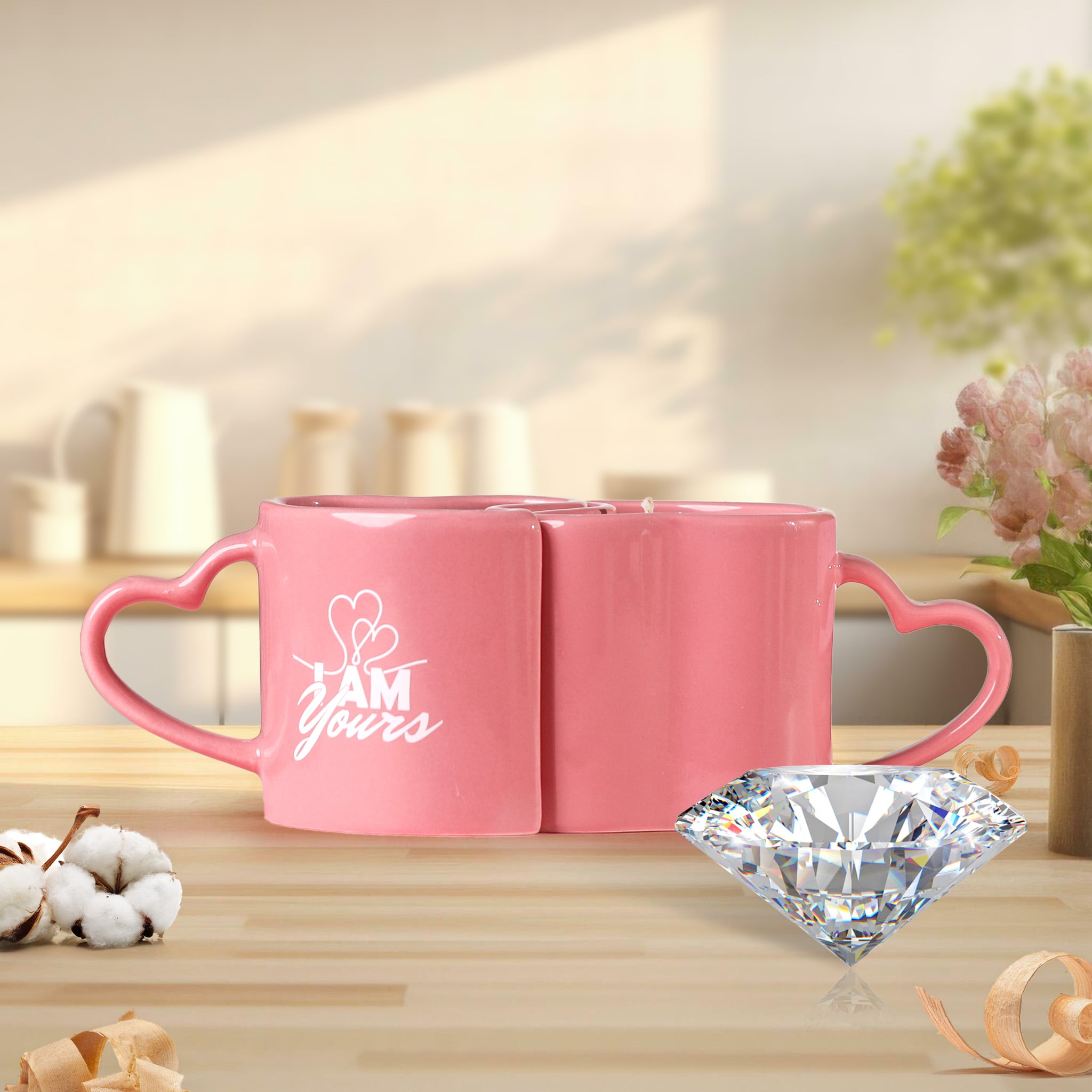 2 Diamond His+Hers Love Reusable Coffee Mugs - Image 12