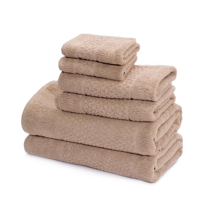 Classic Turkish Towels Mei-Tal Turkish Cotton Jacquard Towel Set of 6 - Image 10