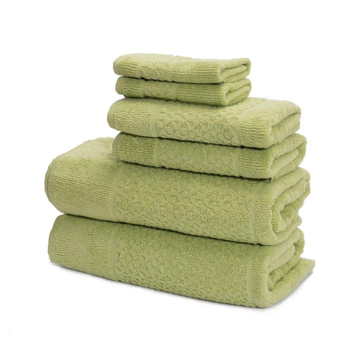 Classic Turkish Towels Mei-Tal Turkish Cotton Jacquard Towel Set of 6 - Image 6