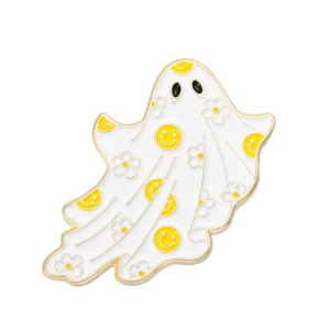 Yellow Floral Ghost Brooch Pin