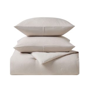 Kathy Ireland 3-Piece Waffle Down Alternative Comforter Set