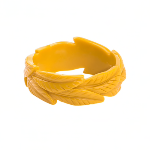 Don't AsK Yellow Summer Leaf Bangle ?C Bright Botanical Bracelet
