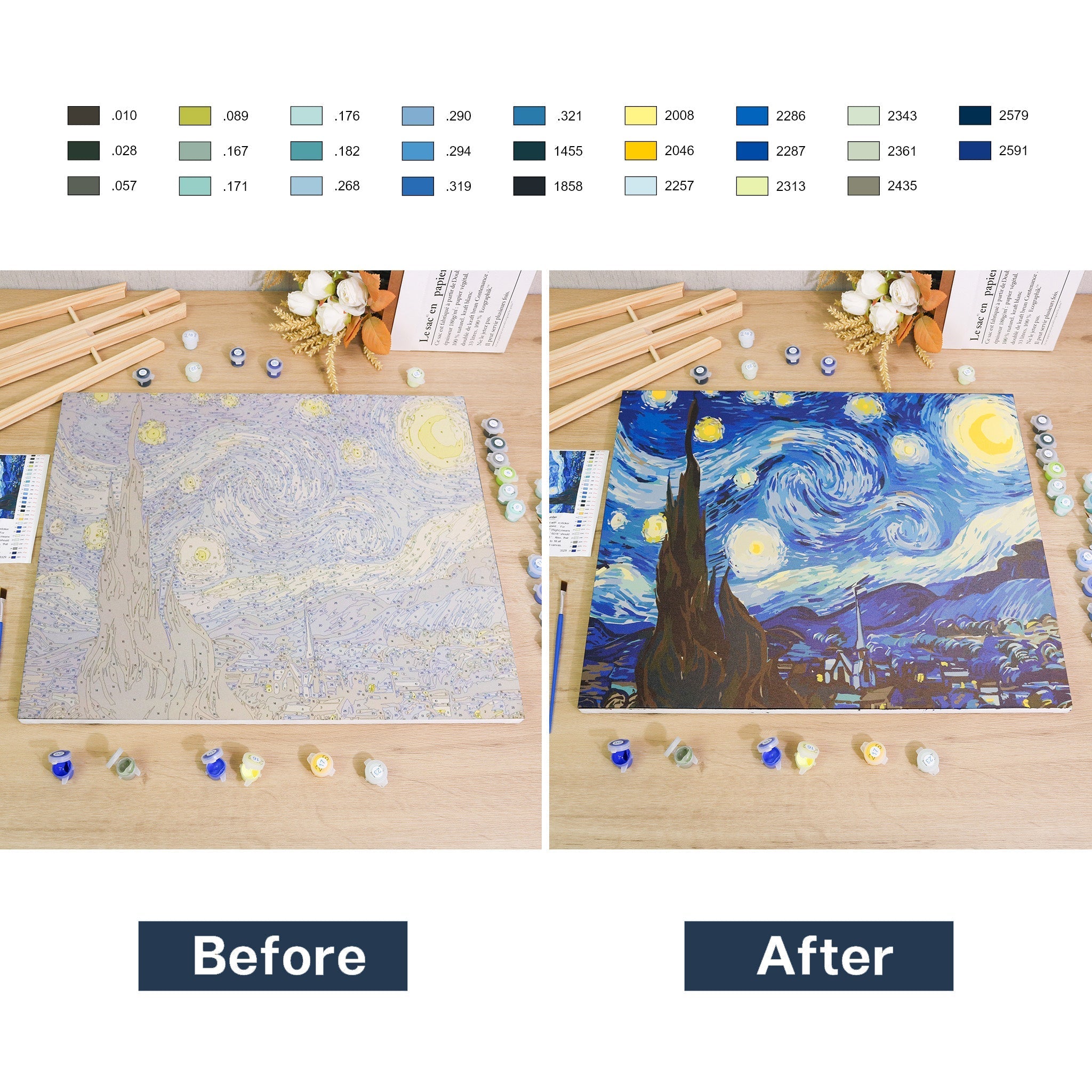 Paint with Number A Street With A Restaurant - Image 5