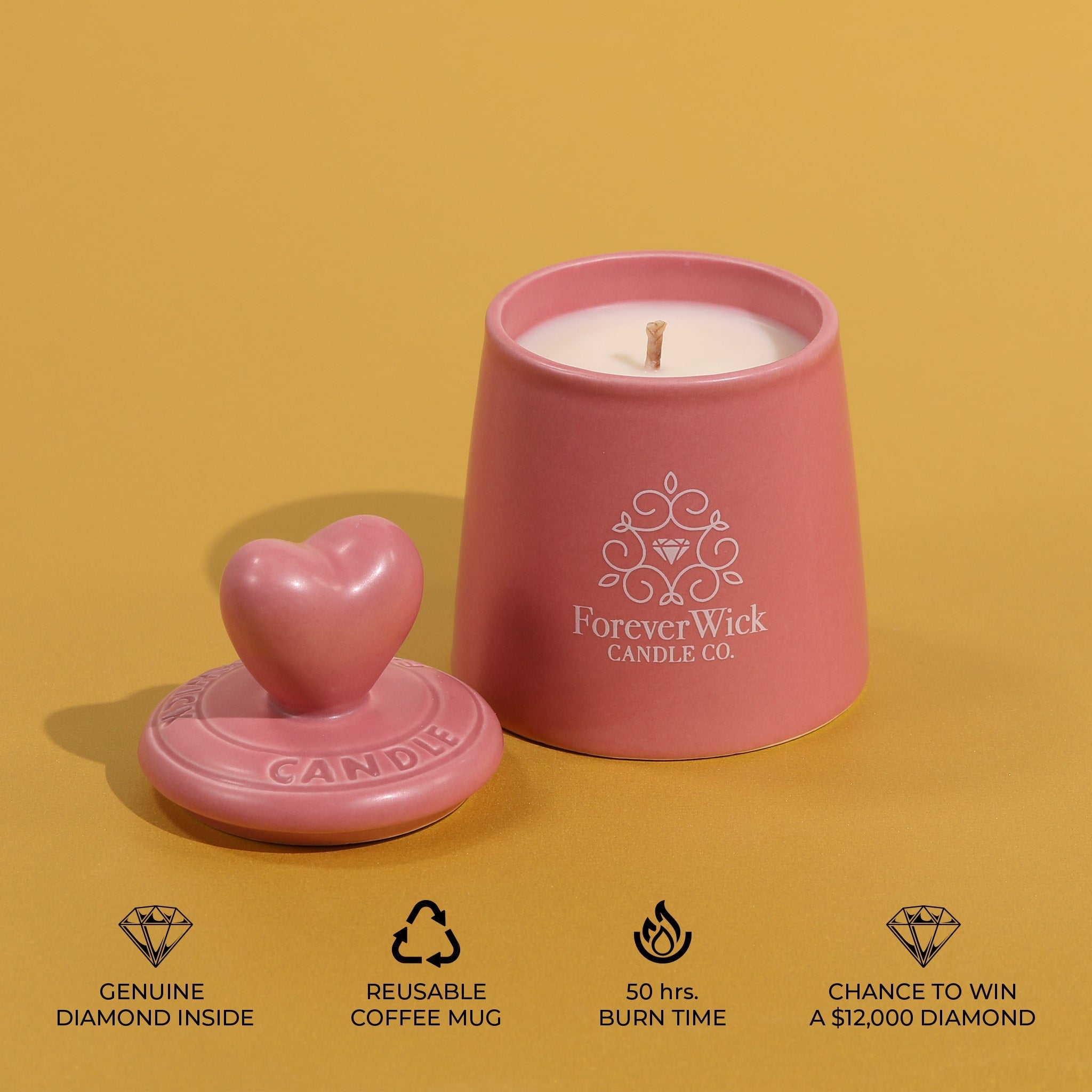 ForeverWick Heart's Delight Diamond Candle - Image 4
