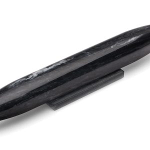 Fox Run 48759 Marble 12-Inch Tapered Rolling Pin. Black