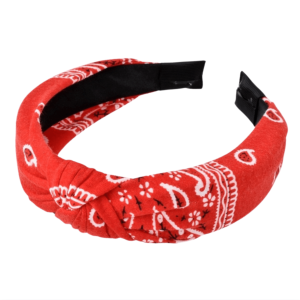 Cherry Red Bandana Twisted Headband