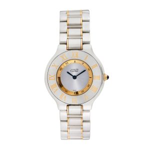 Pre-owned Cartier Women's Must de  31mm Stainless Steel and Gold Vermeil Wristwatch - 1330