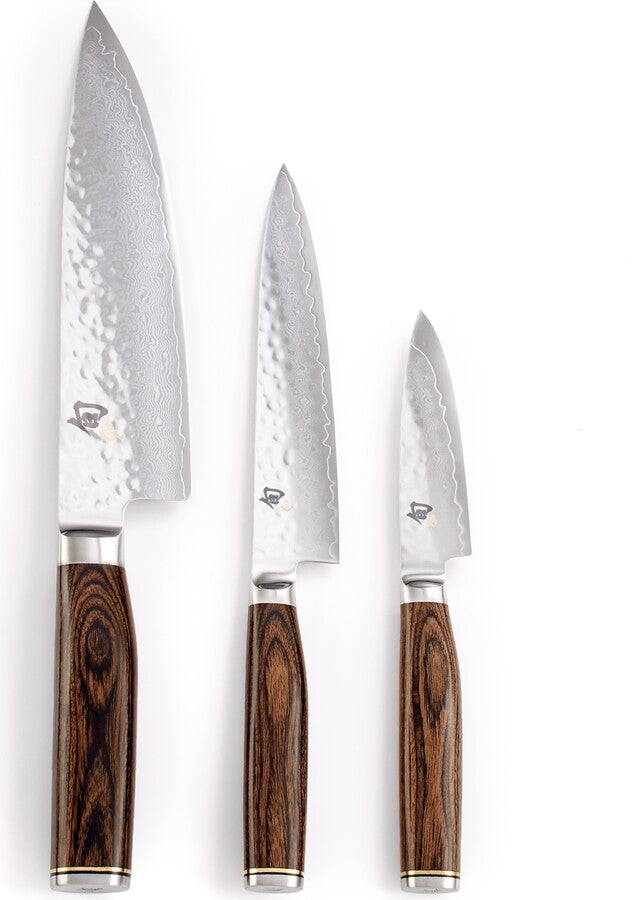 Shun Premier 3 Pc Starter Set: Paring 4. Utility 6.5. Chef's 8 in a Boxed Set
