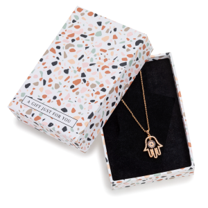 Don't AsK Goldtone CZ Hamsa Pendant Necklace