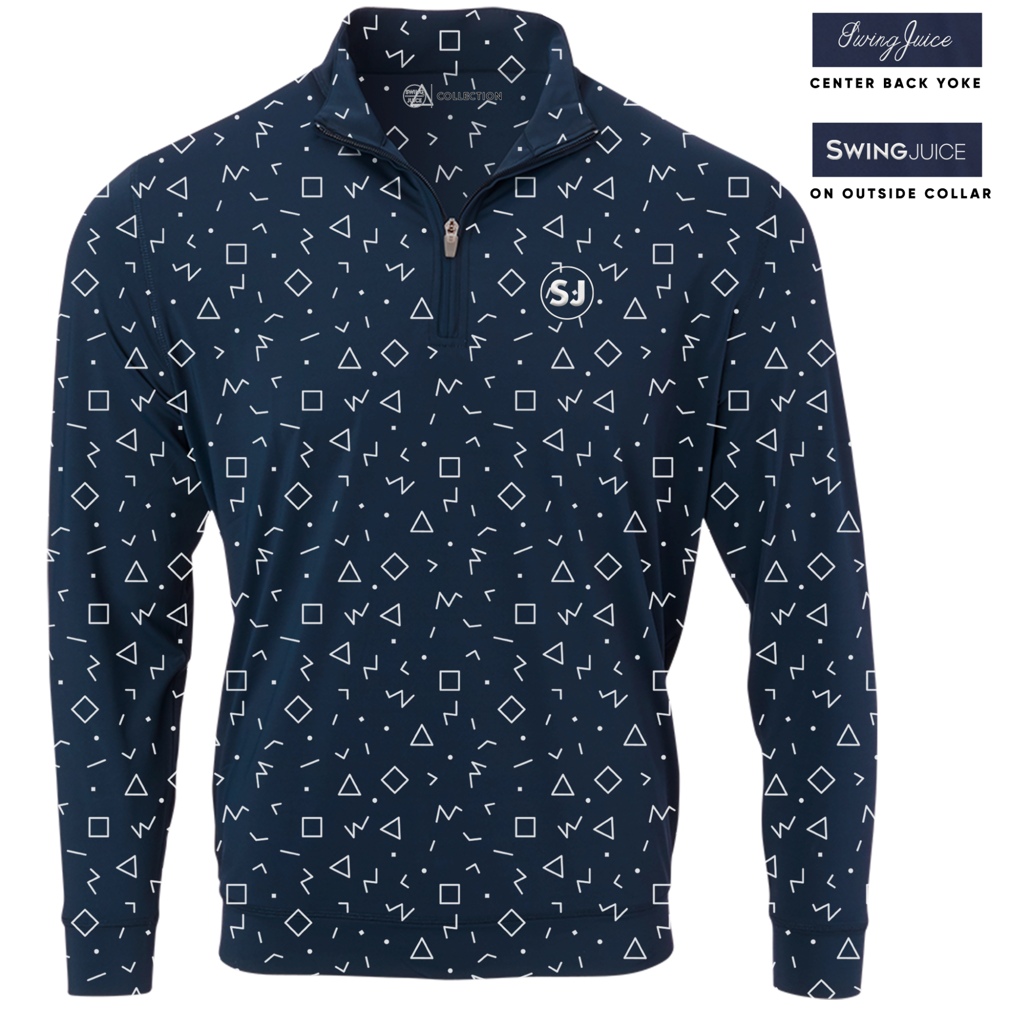 SwingJuice Golf Memphis Geometric Men's Quarter Zip