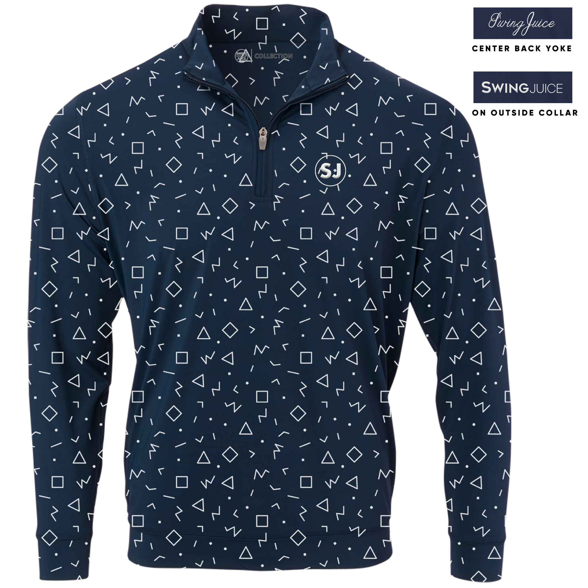 SwingJuice Golf Memphis Geometric Men's Quarter Zip