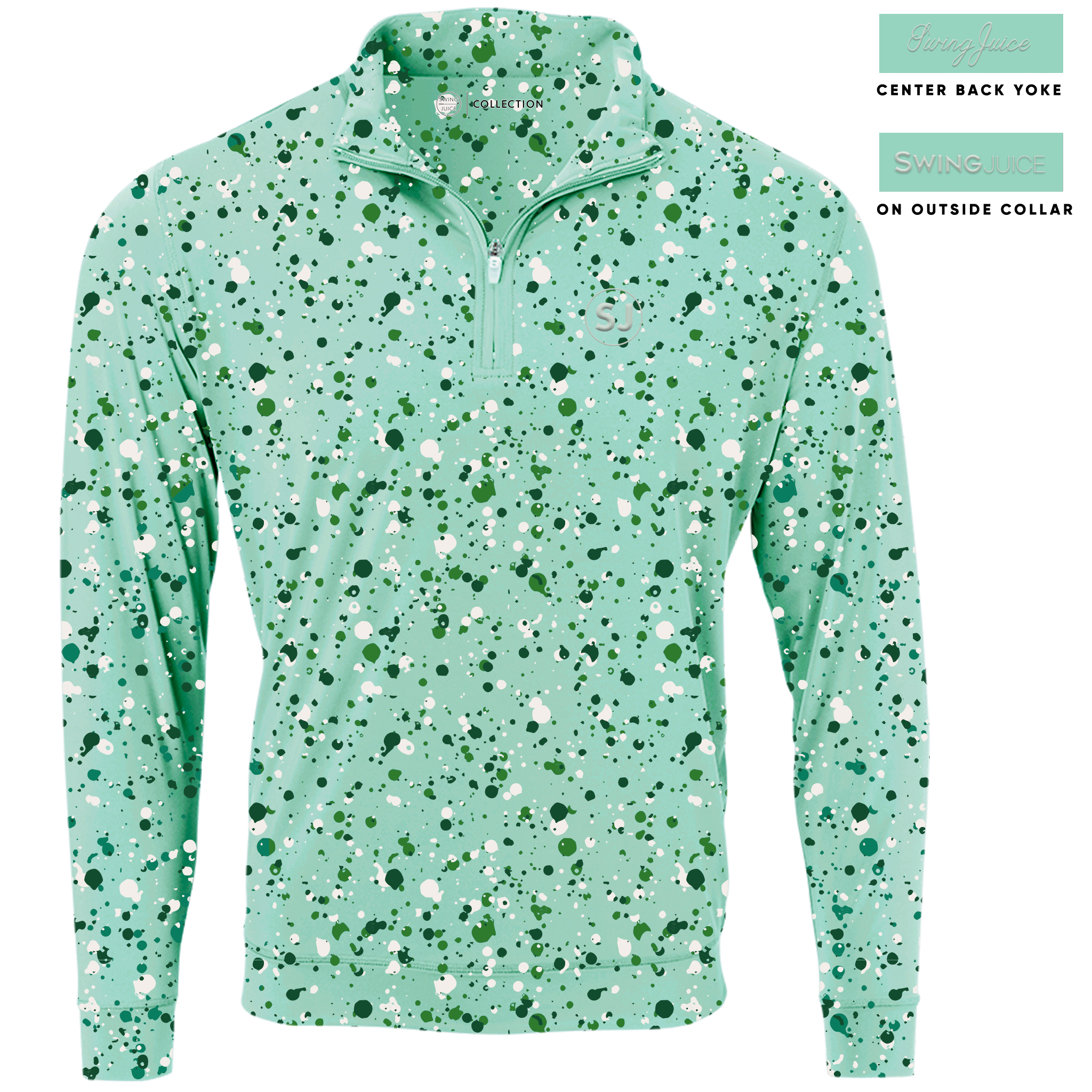 SwingJuice Golf Splatter Men's Quarter Zip - Image 2