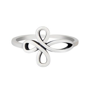 Sterling Silver Looped Cross Toe Ring