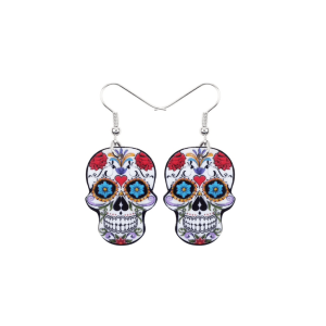 Candy Skull Drop Earrings