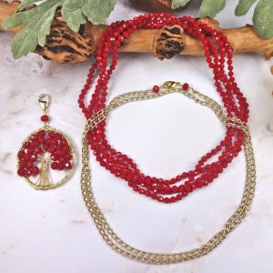 MGR Women's 3-in-1 Removable Tree of Life Pendant Necklace.