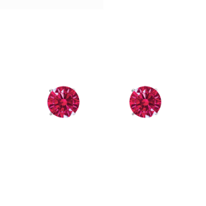 callura Timeless Stainless Steel & Cubic Zirconia Birthstone Solitaire Stud Earrings ?C July Ruby Red