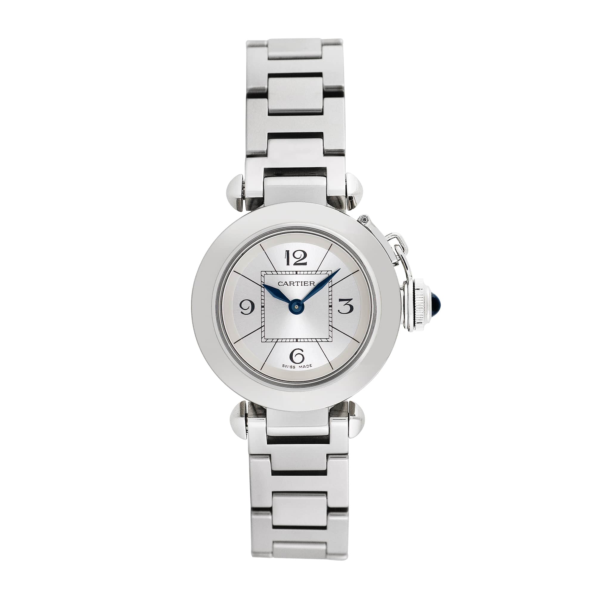 Pre-owned Cartier Women's Miss Pasha 26mm Stainless Steel Wristwatch - 2973