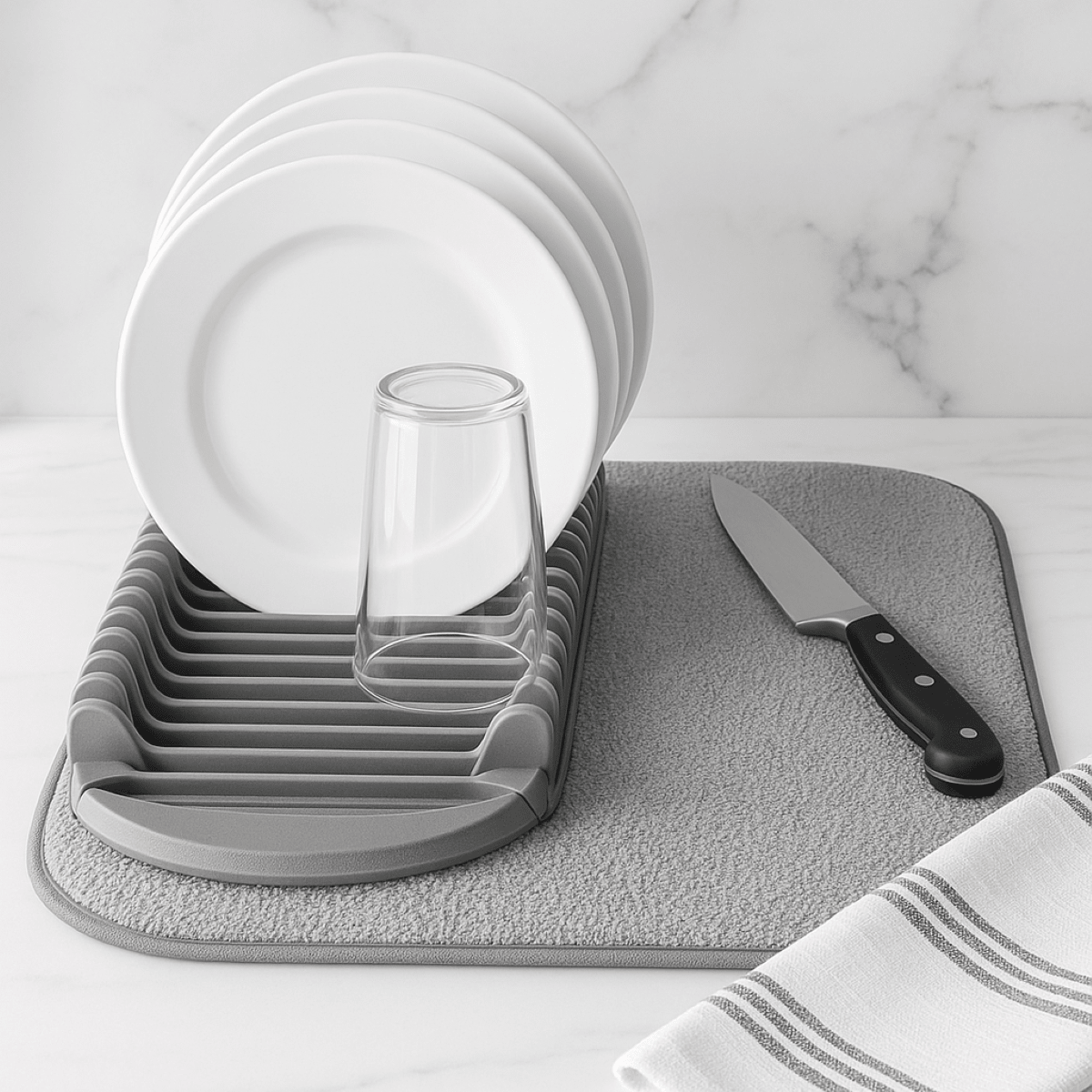 3P Experts Drying Mat with Integrated Plate Rack