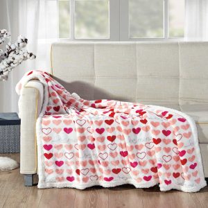 Heart Sherpa Throw- Isabella