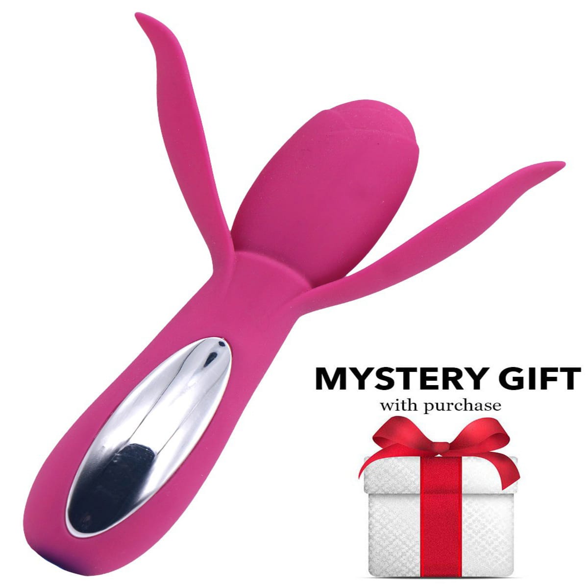 Hot Pink Rose Petal Massager Wand