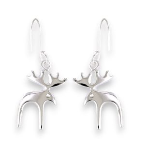 Vera & Co Women Sterling Silver Reindeer Earring