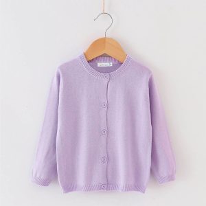 Lavender Crewneck Cardigan